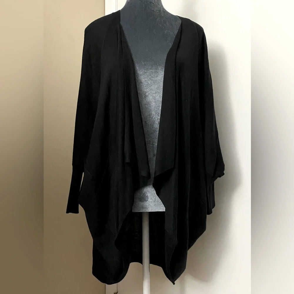 NWT Splendid Black Open Cardigan Batwing Sleeves Size XS/S